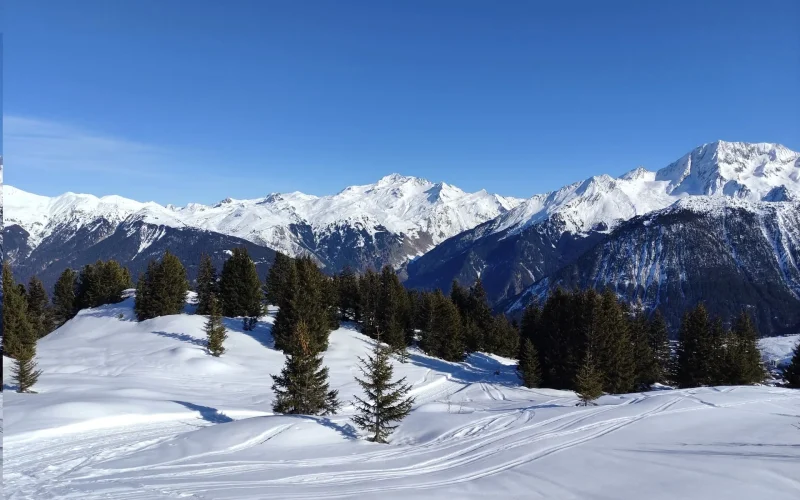 Paysage de Courchevel hivernal